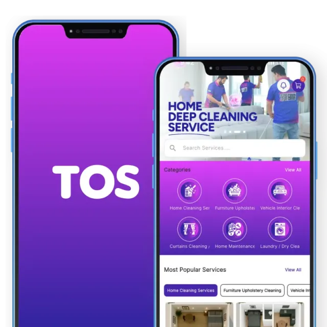 TopOne Services app on a phone